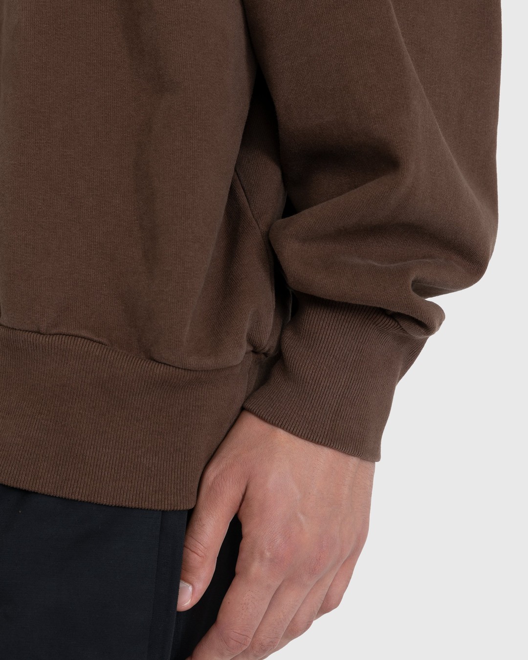 Acne Studios – Organic Cotton Crewneck Sweatshirt Coffee Brown - Sweatshirts - Brown - Image 6