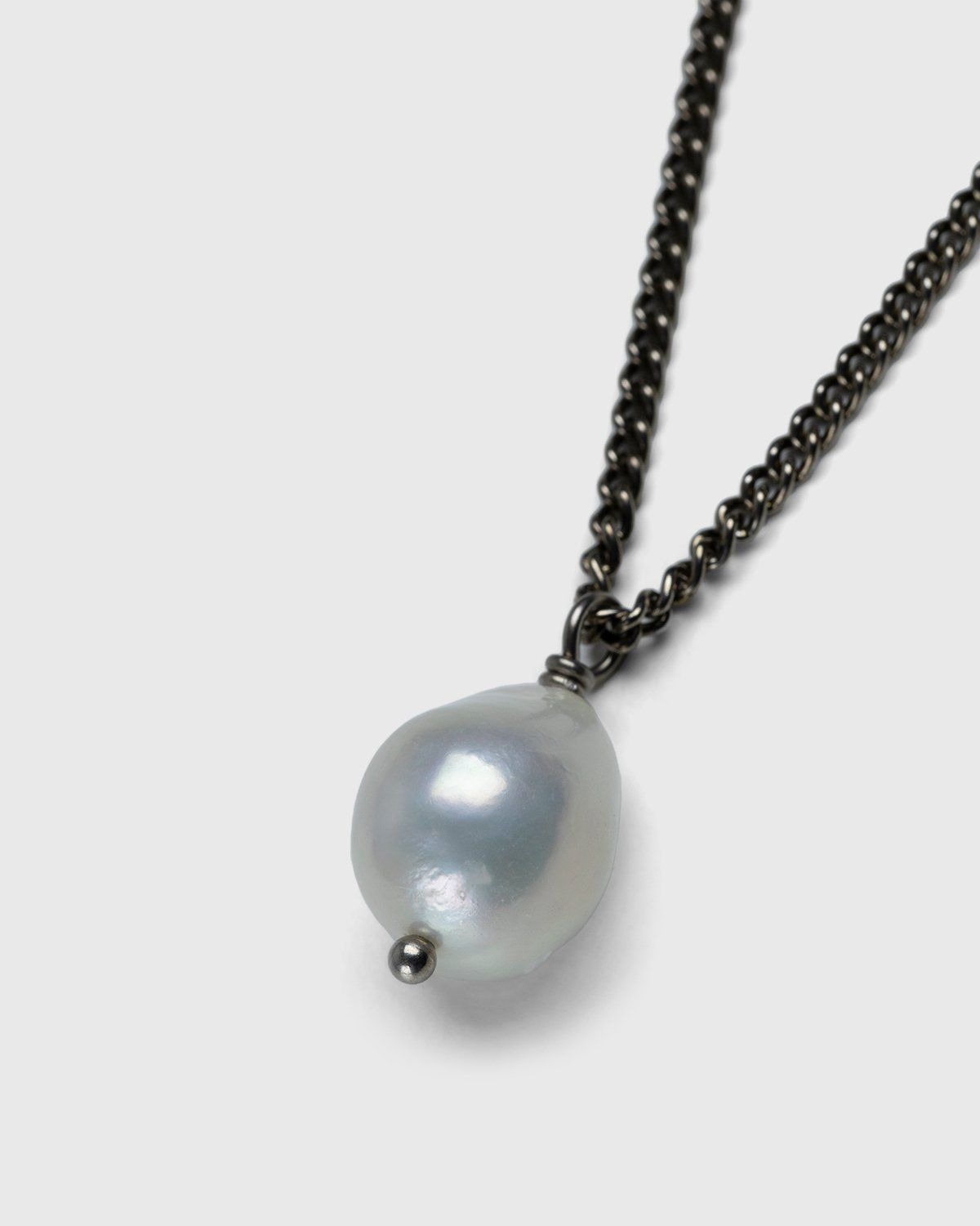Acne Studios – Pearl Chain Necklace Antique Silver - Image 3