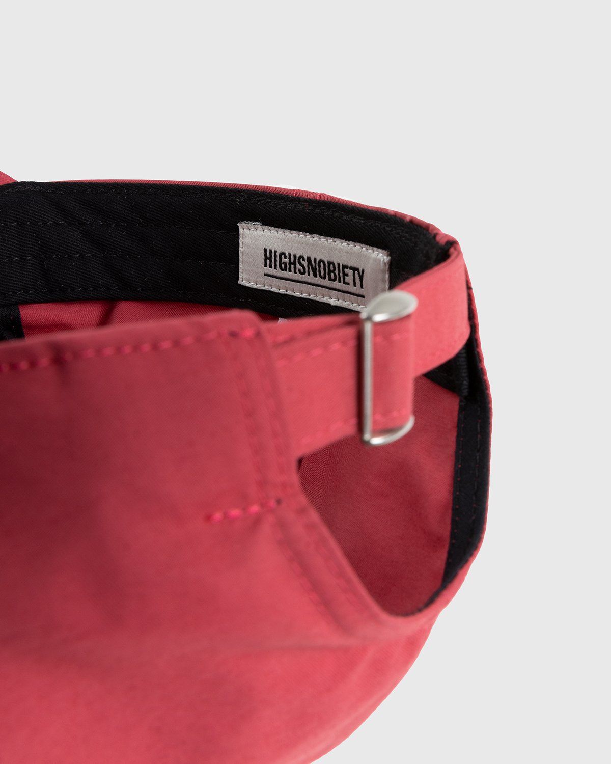 Highsnobiety – Cotton Nylon "H" Logo Cap Red - Hats - Pink - Image 4
