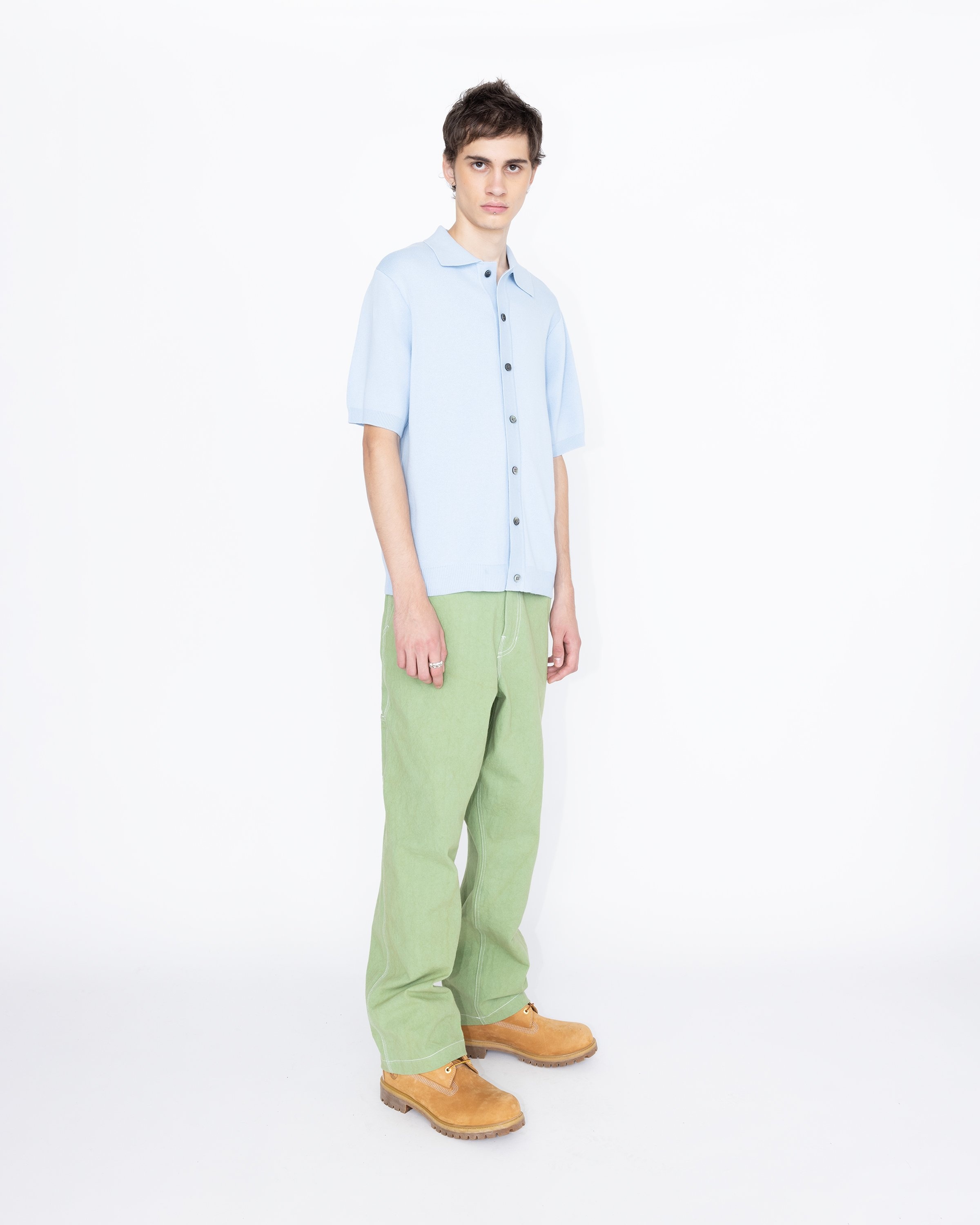 Highsnobiety HS05 – Cotton Knit Shirt Light blue - Shirts - Blue - Image 4