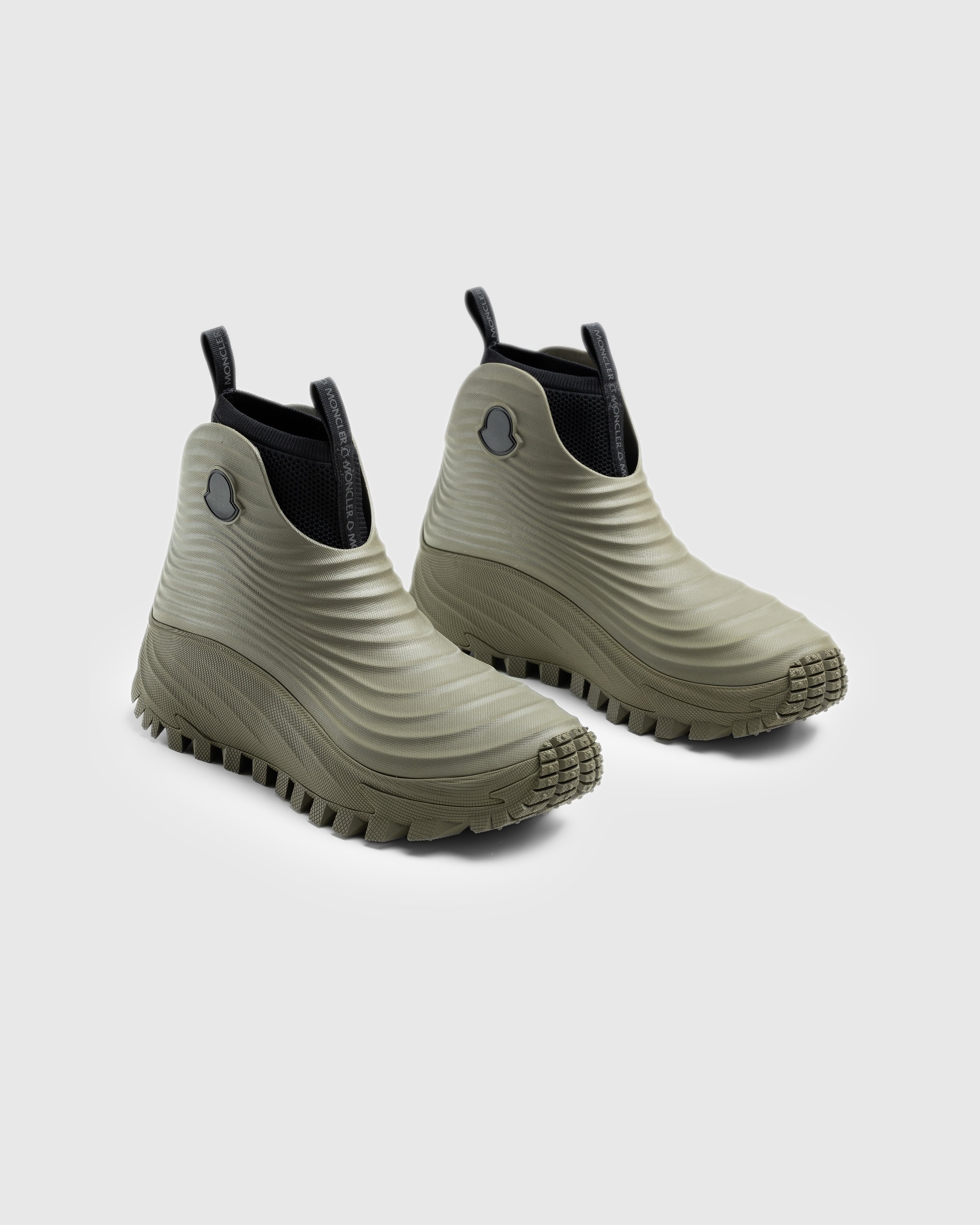 Moncler – Acqua High Rain Boots Khaki - Rubber Boots - Brown - Image 3