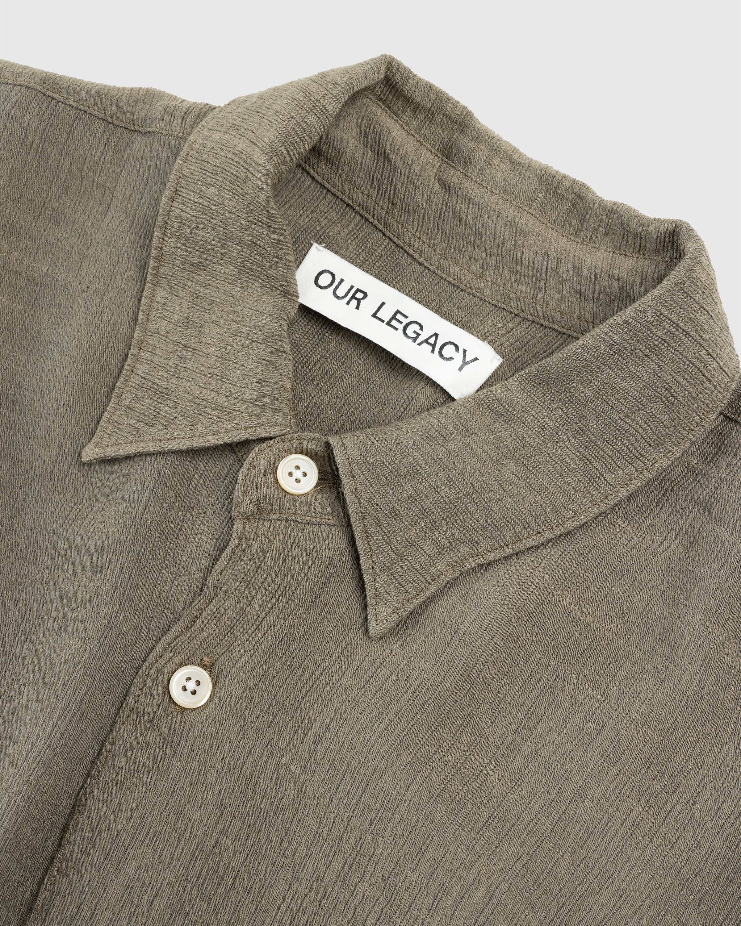 Our Legacy – Initial Shirt Muck Ruffle Viscose - Shirts - Brown - Image 5
