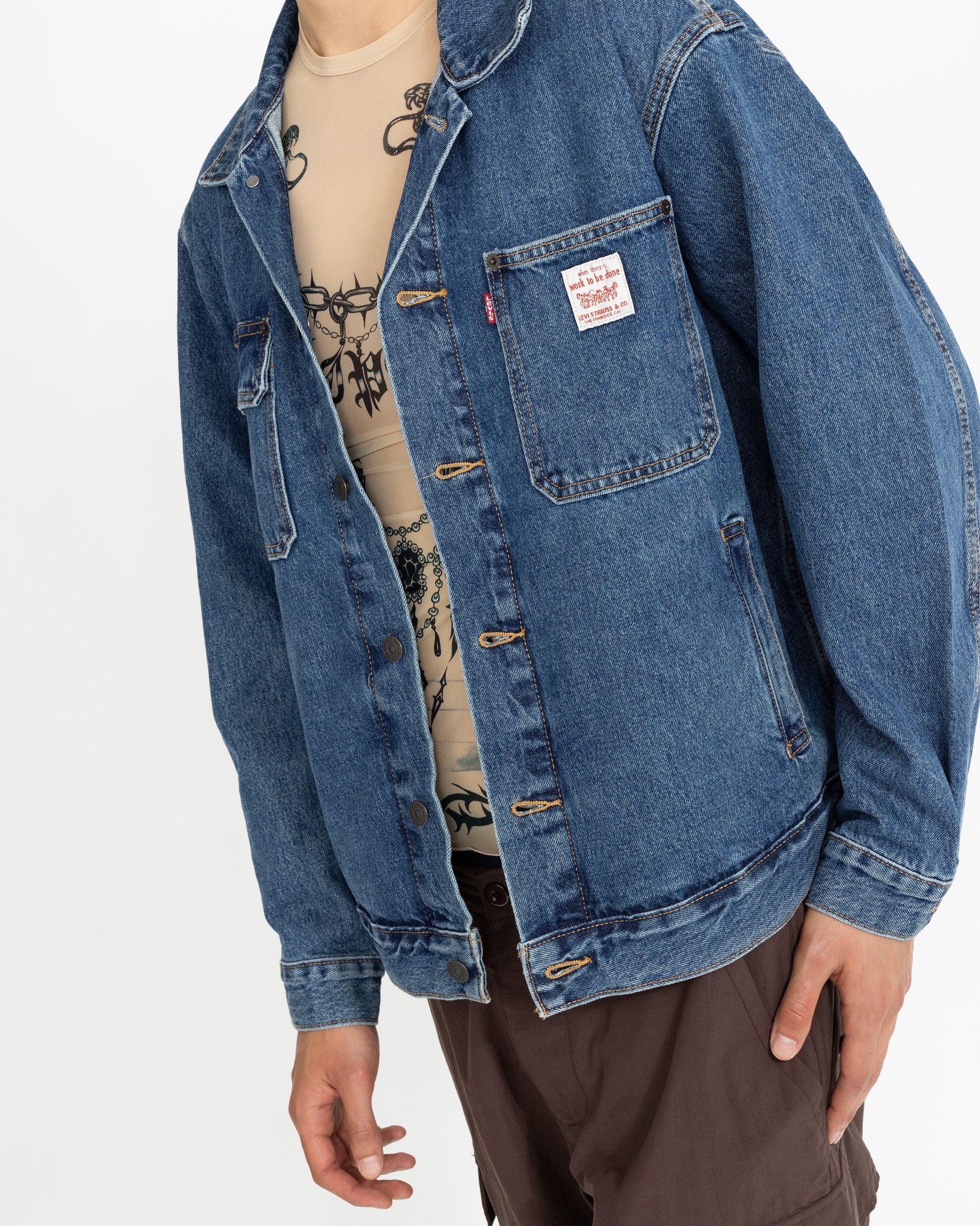 Trucker discount vest levi's