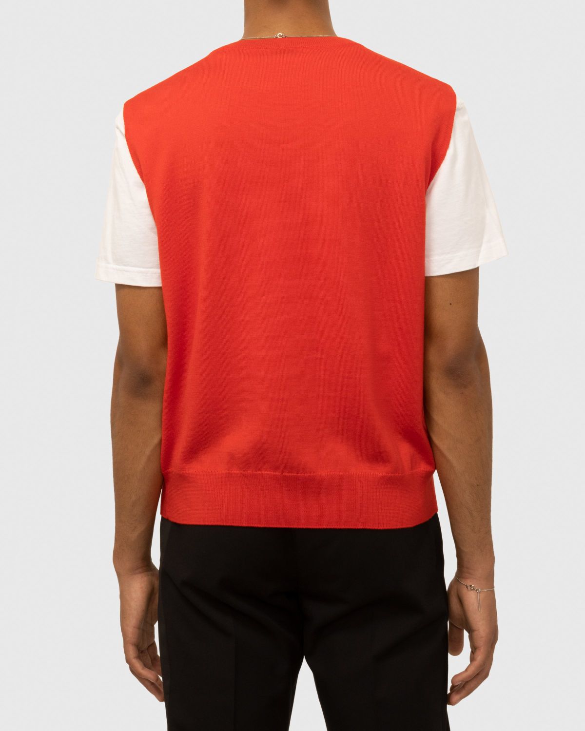 Dries van Noten – Neptune Sweater Vest Red - Knitwear - Red - Image 3