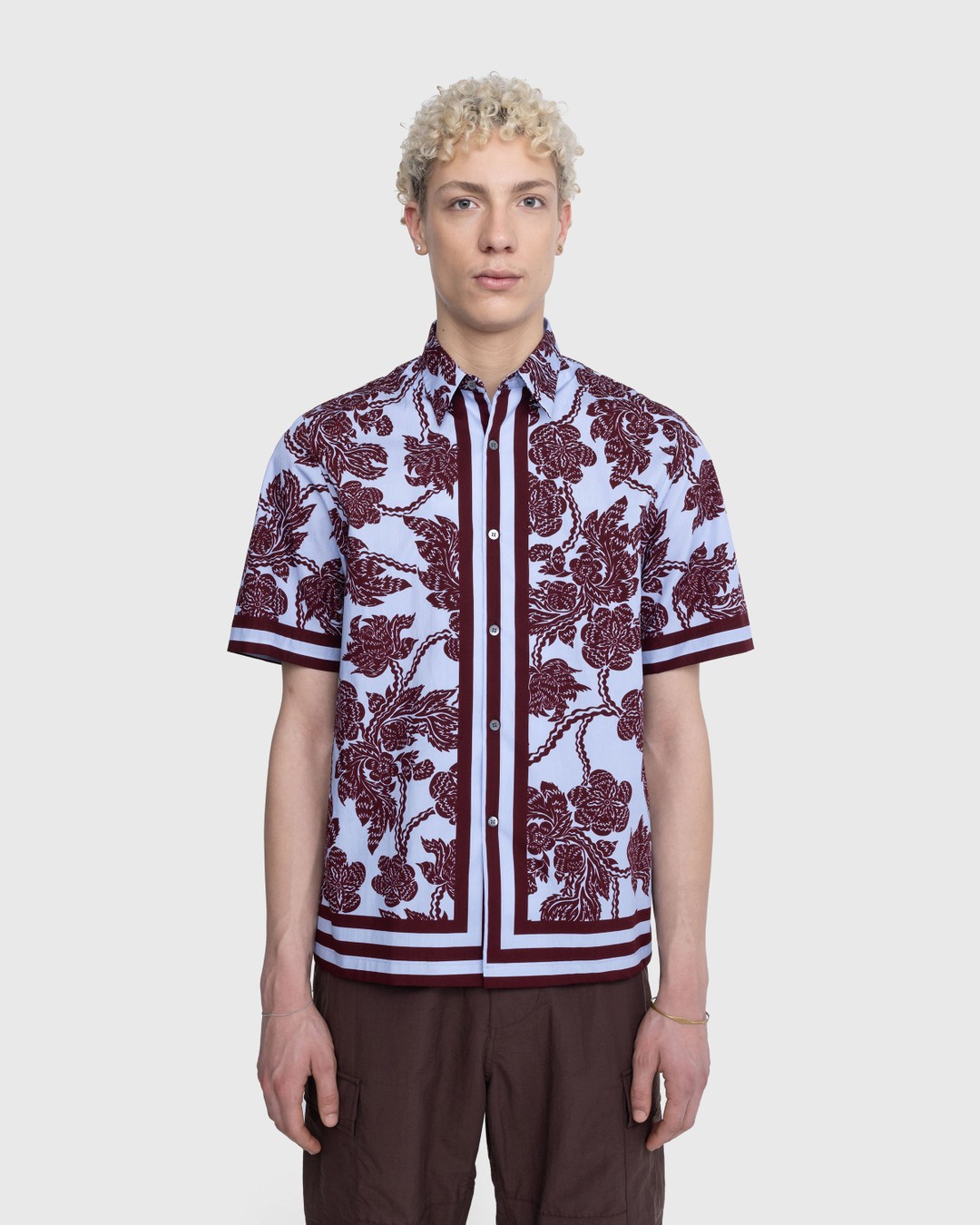 Dries van Noten – Clasen Shirt Burgundy - Shirts - Multi - Image 2