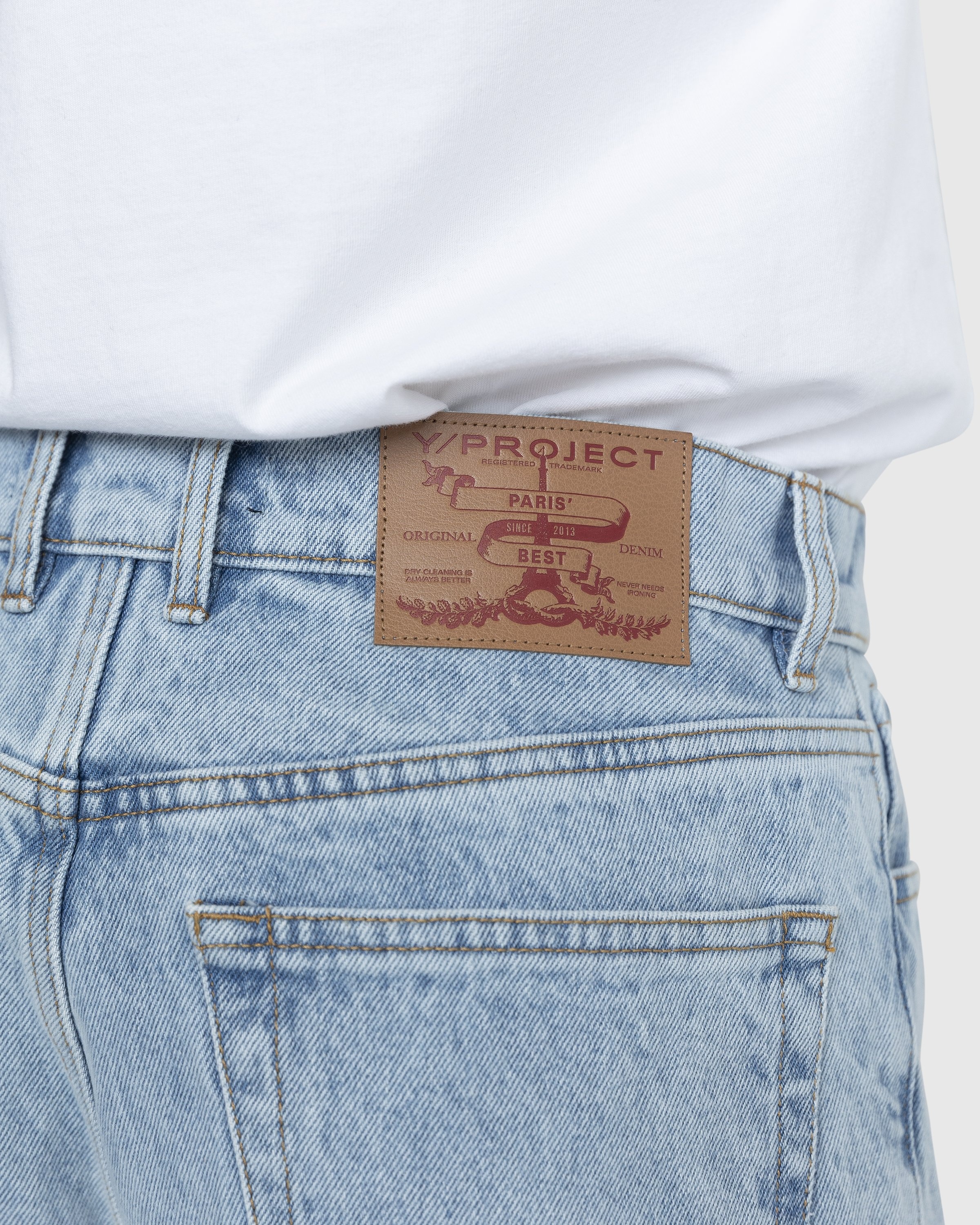 Y/Project – Pinched Logo Jeans Blue - Pants - Blue - Image 6