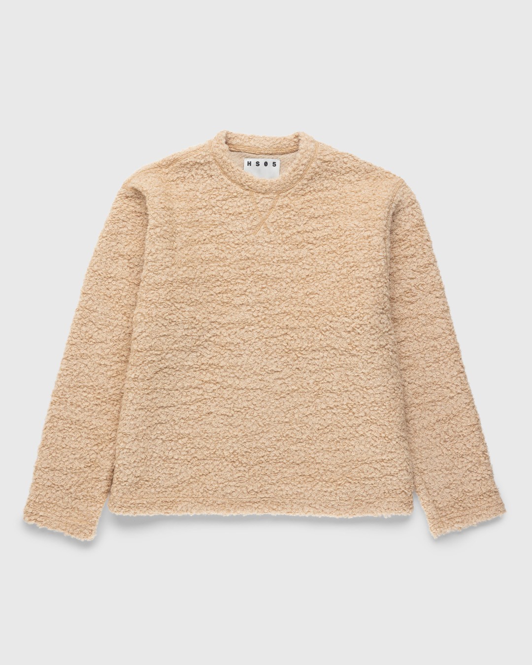 Highsnobiety HS05 – Wool Blend Inlaid Knit Crew Brown - Knitwear - Brown - Image 1