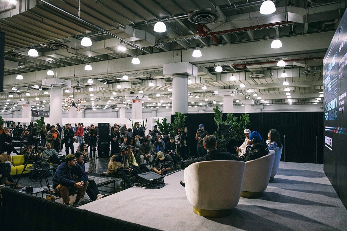 The audience inside the Javits Center.