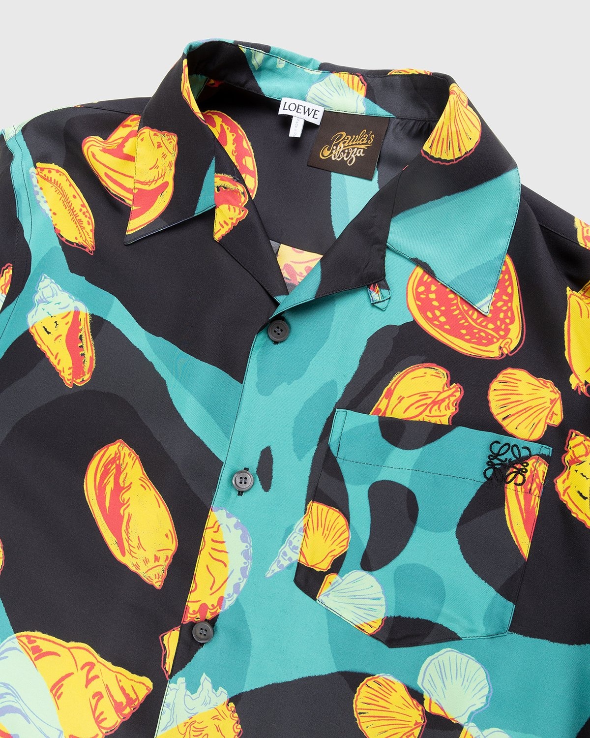 Loewe – Paula's Ibiza Shell Print Bowling Shirt Black - Shirts - Multi - Image 4