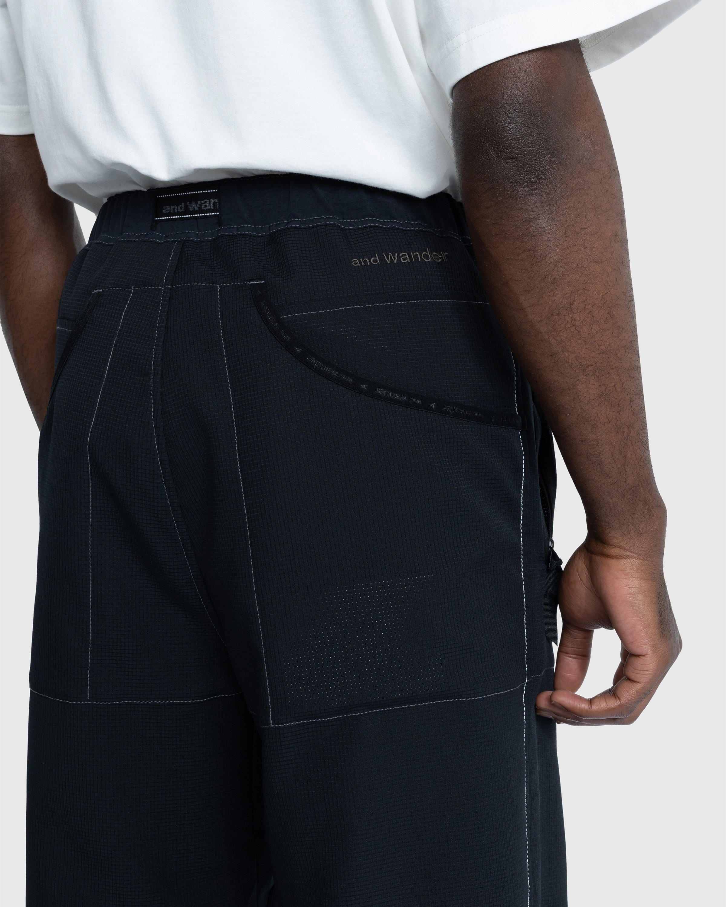 And Wander – Vent Pants Black - Pants - Black - Image 5