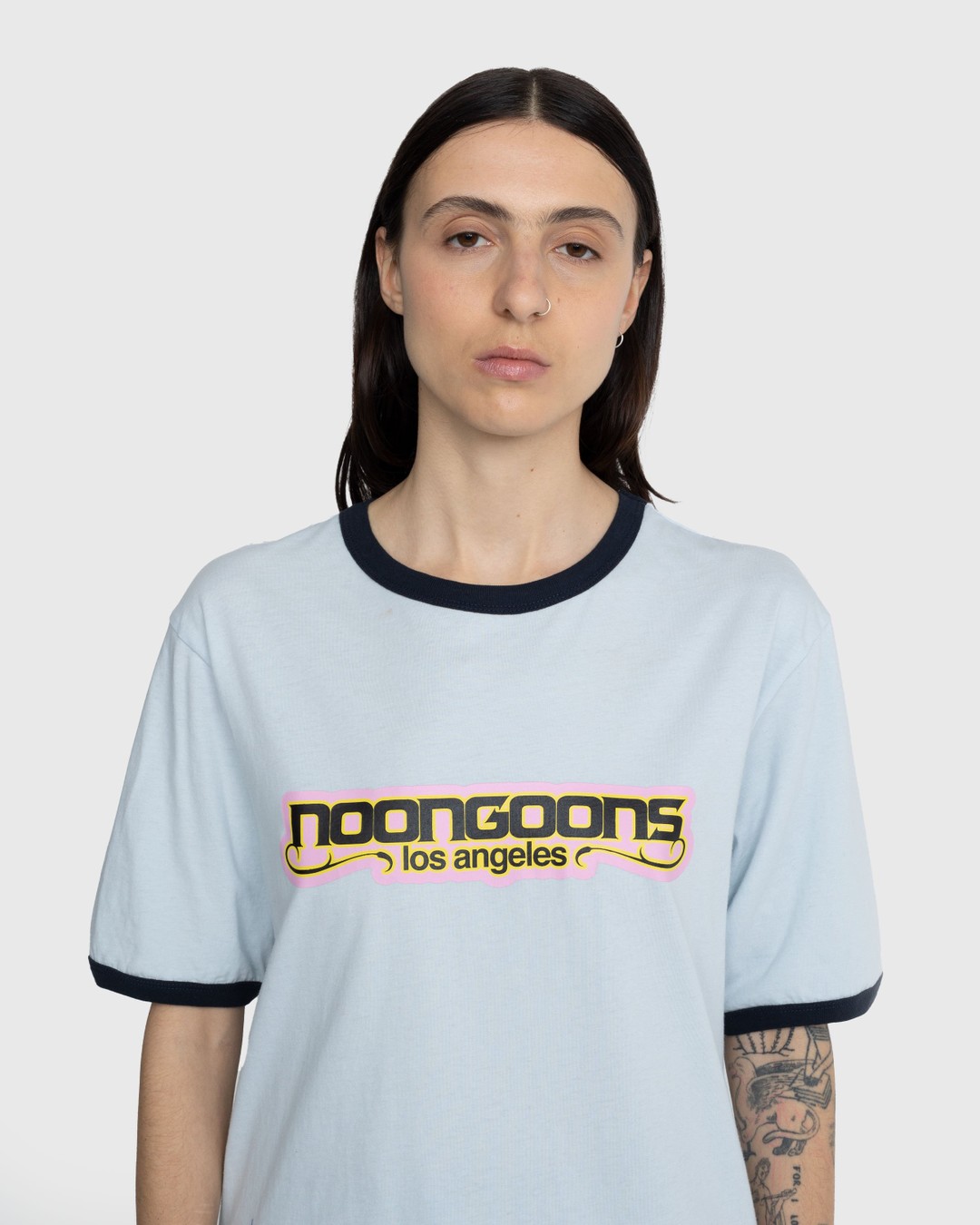 Noon Goons – Be Right Back Ringer T-Shirt Blue - Tops - Blue - Image 6