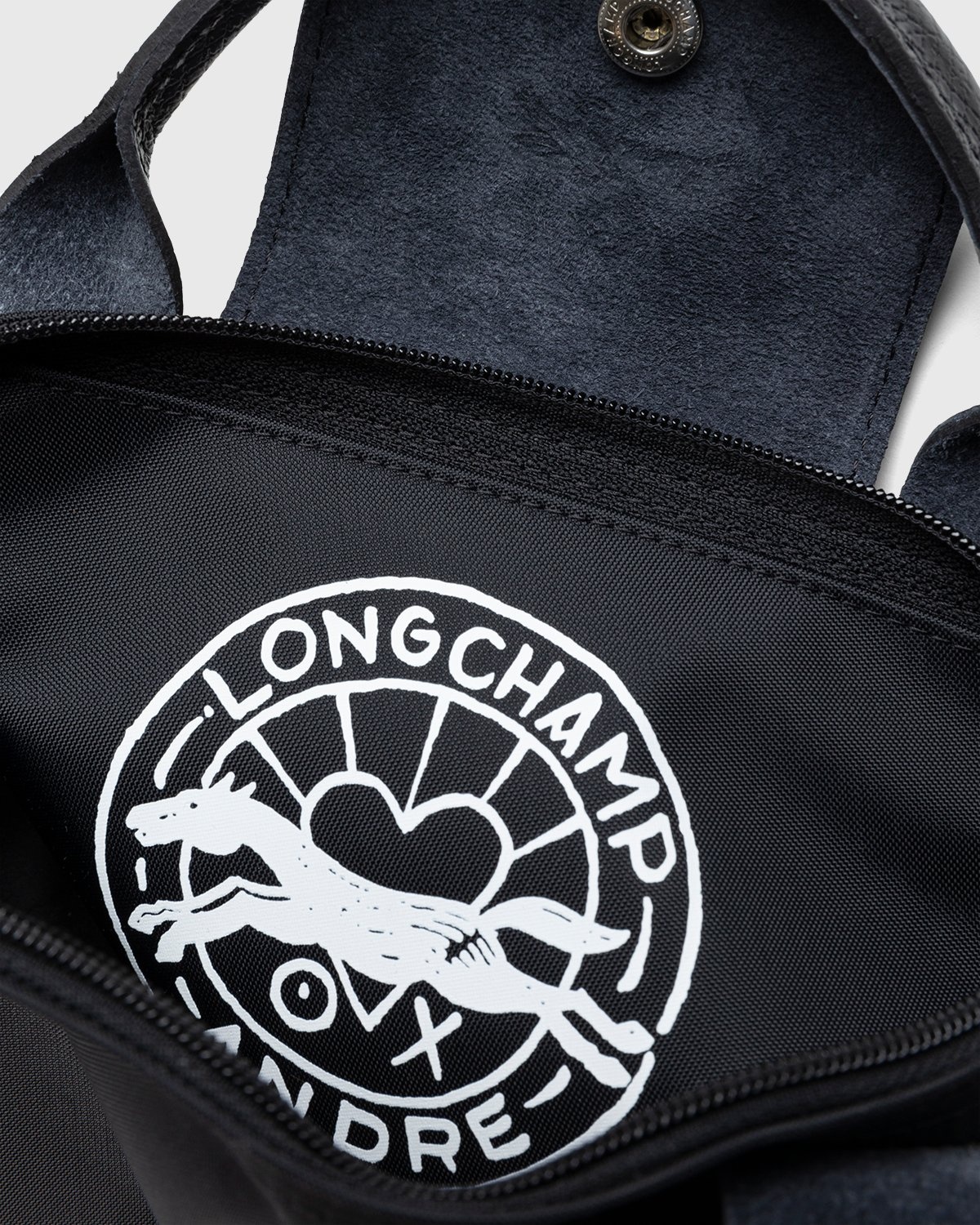 Longchamp x André Saraiva – Le Pliage André Top Handle Bag Black - Shoulder Bags - Black - Image 8