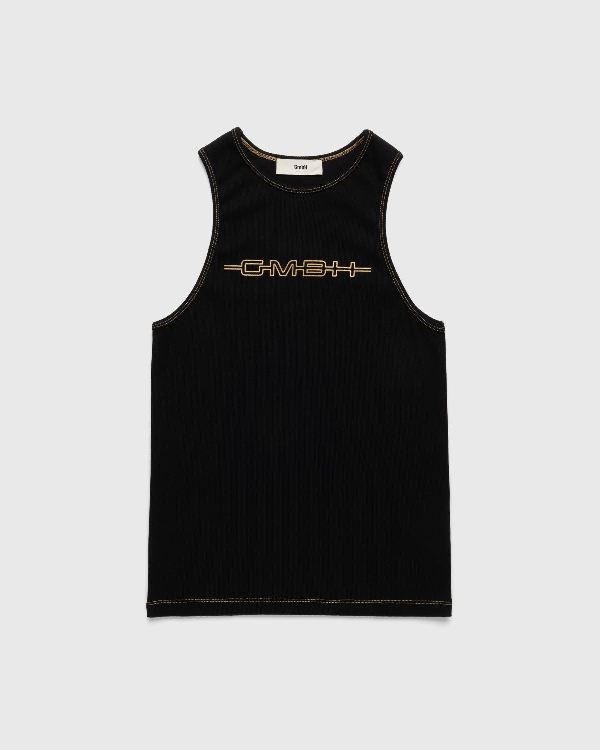 GmbH – Ali Rib Tank Top Black/Yellow - Men Tops - Black - Image 1