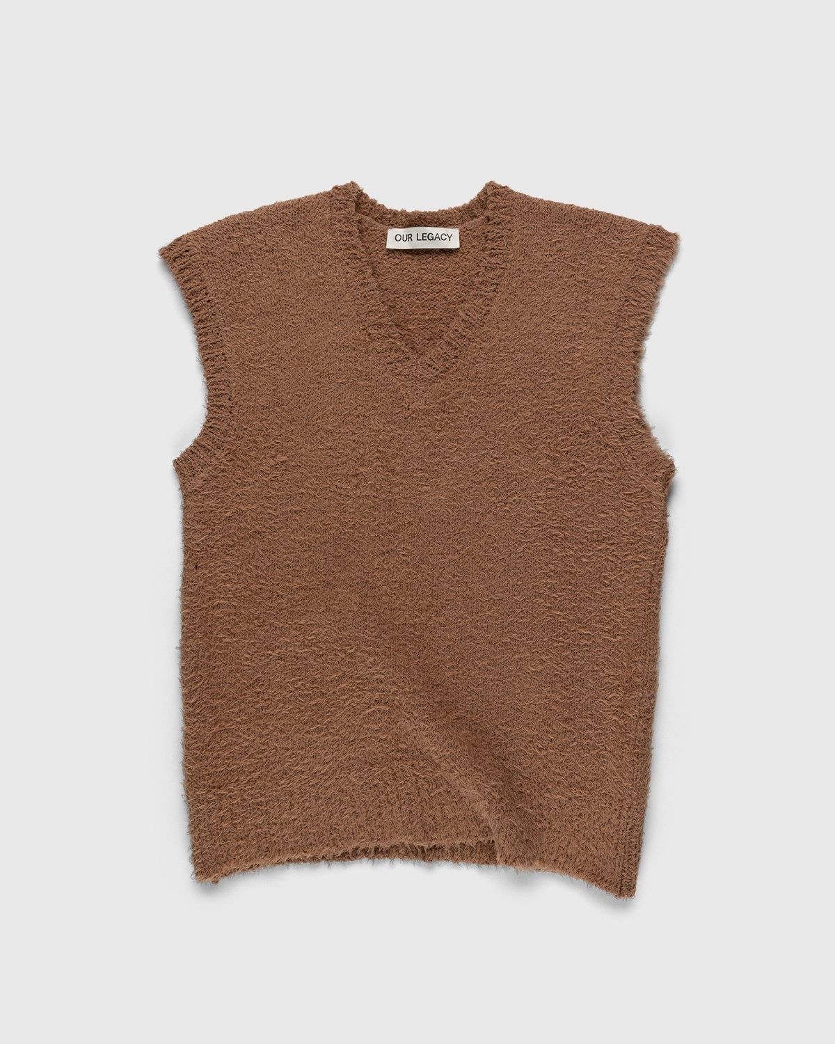 Our Legacy – Knitted Cotton Vest Caramel Cloudy - Knitwear - Beige - Image 1