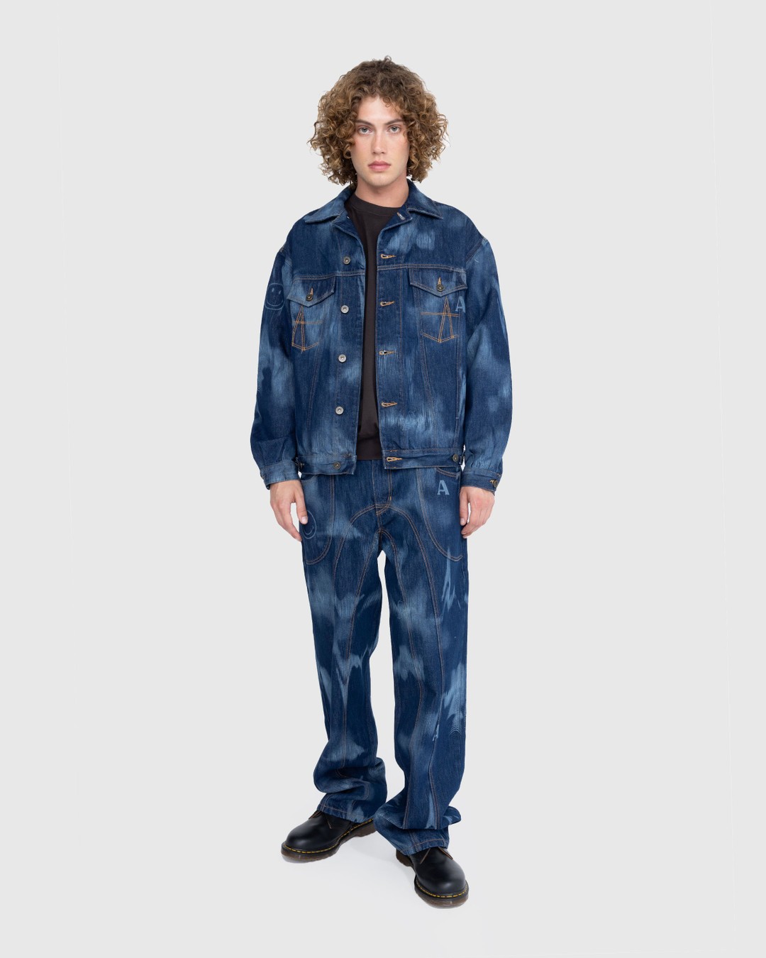 Ahluwalia – Signature Denim Jacket Indigo - Outerwear - Blue - Image 3