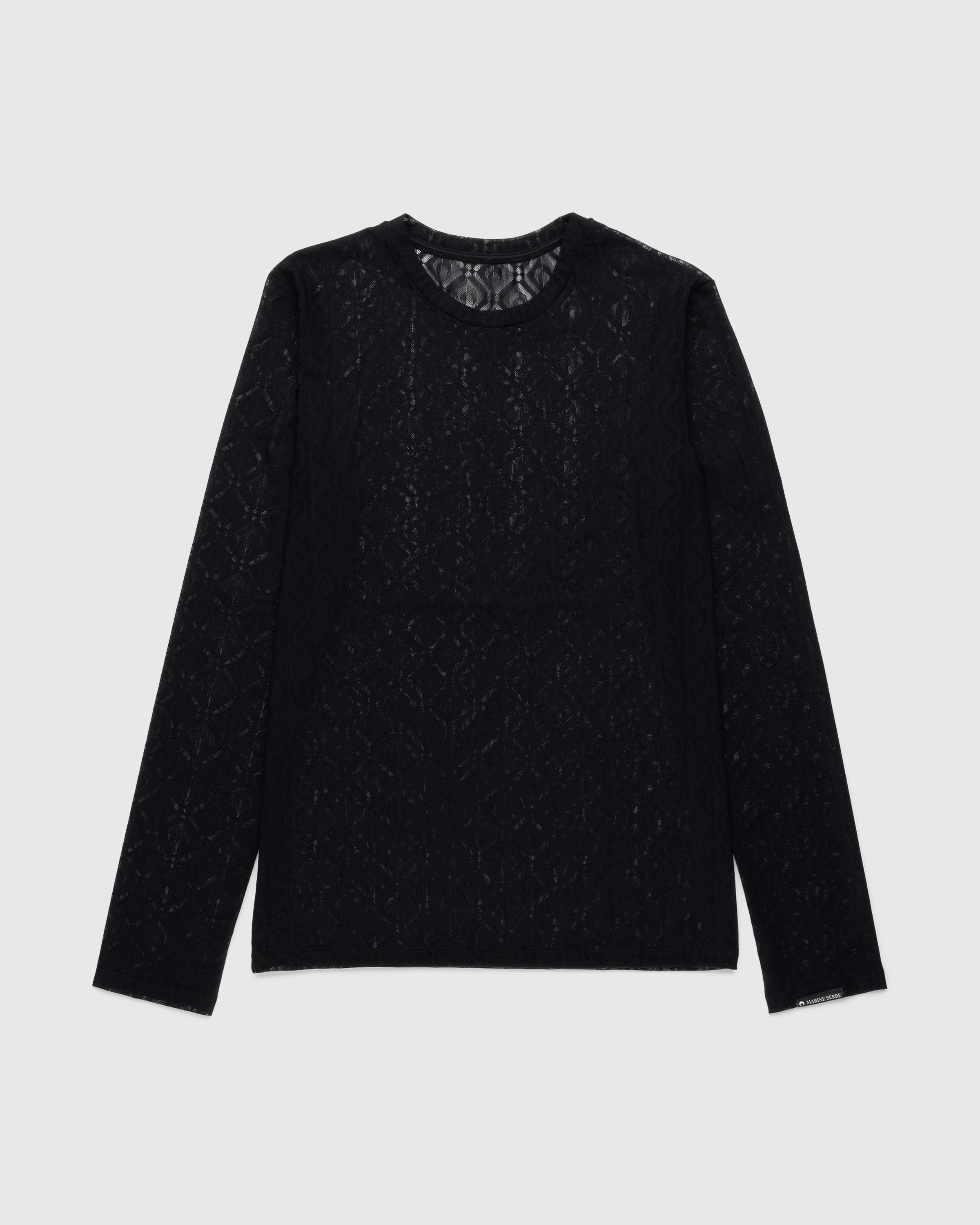 MARINE SERRE Moon Diamant knit jacquard crewneck