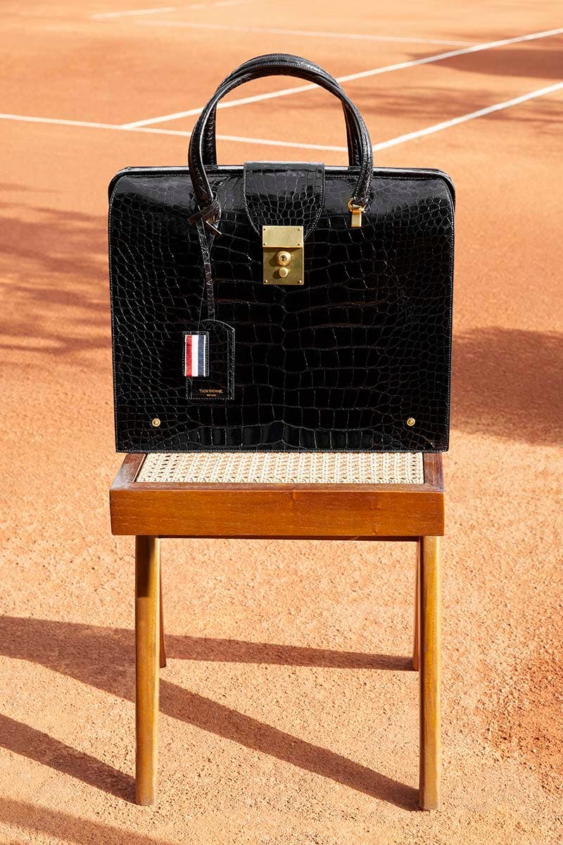 thom browne tennis tie