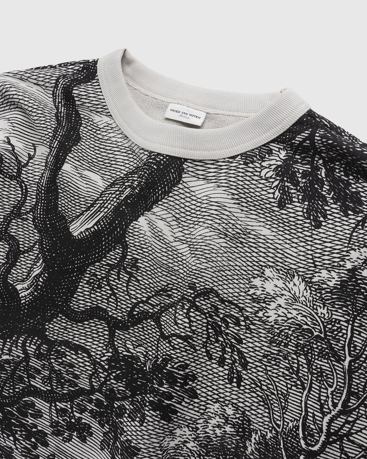 Dries van Noten – Hax Graphic Crewneck Cement - Sweats - Grey - Image 4