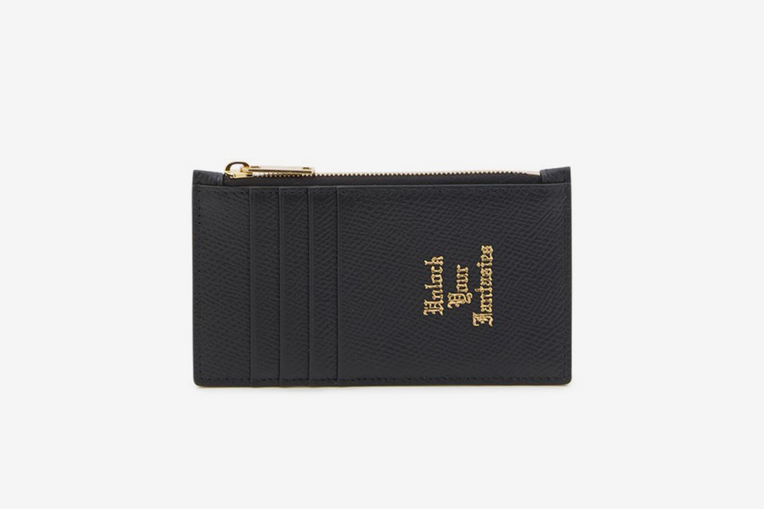 "Unlock Your Fantasies" Grain Calfskin Cardholder