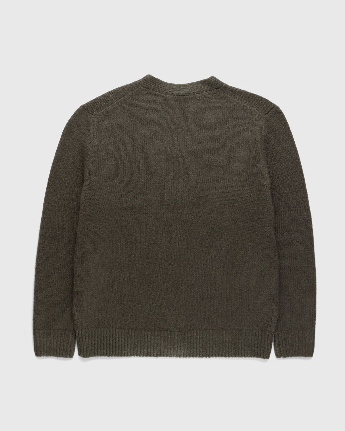 Acne Studios – Wool Blend V-Neck Cardigan Sweater Forest Green - Knitwear - Grey - Image 2