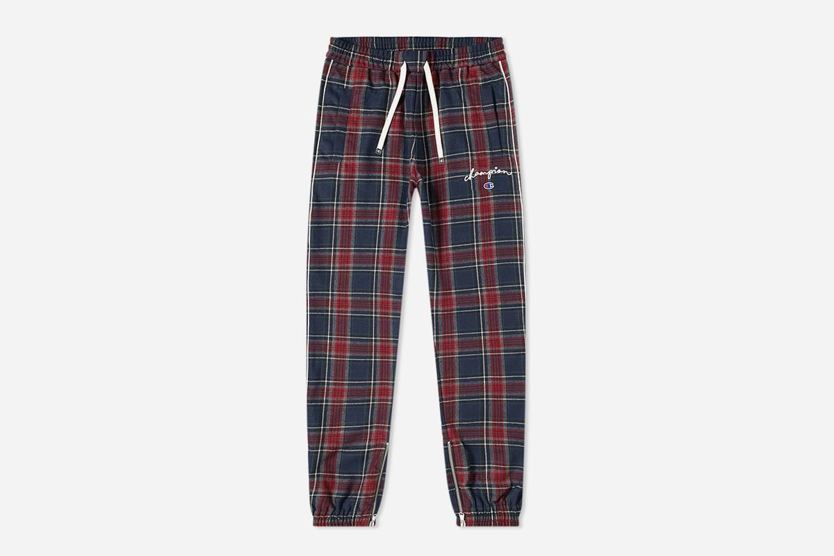 Champion plaid joggers deals