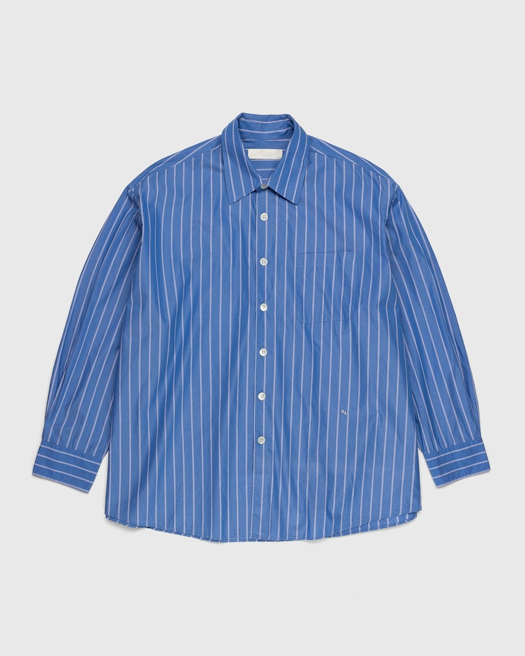 Our Legacy – Borrowed Shirt Blue/White Classic Stripe - Shirts - Blue - Image 1