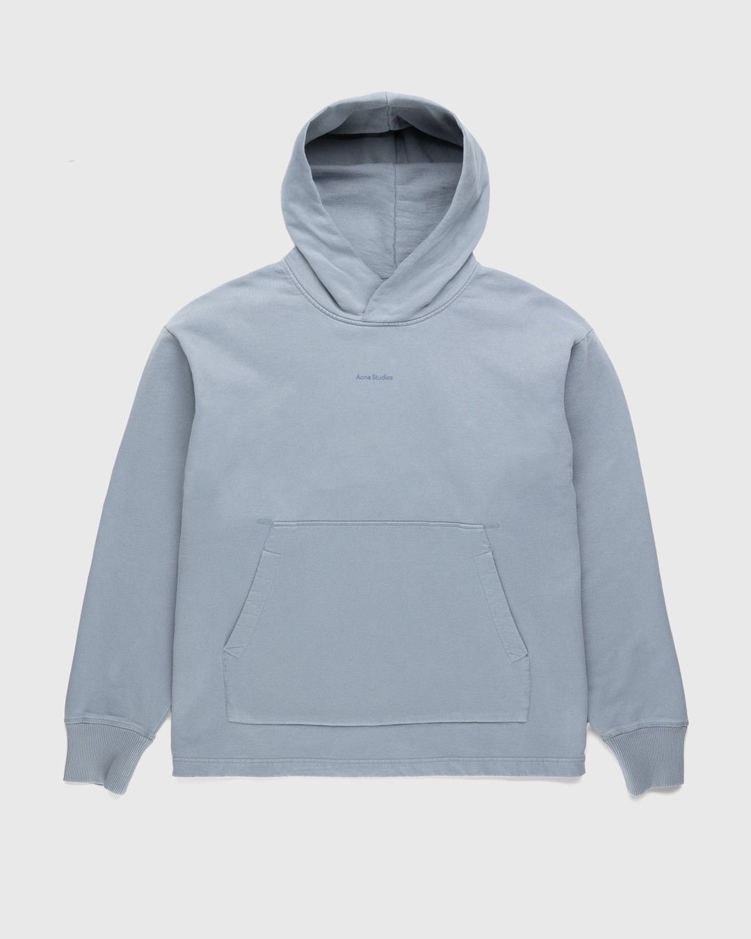 Acne Studios – Organic Cotton Logo Hoodie Steel Grey - Sweats - Grey - Image 1