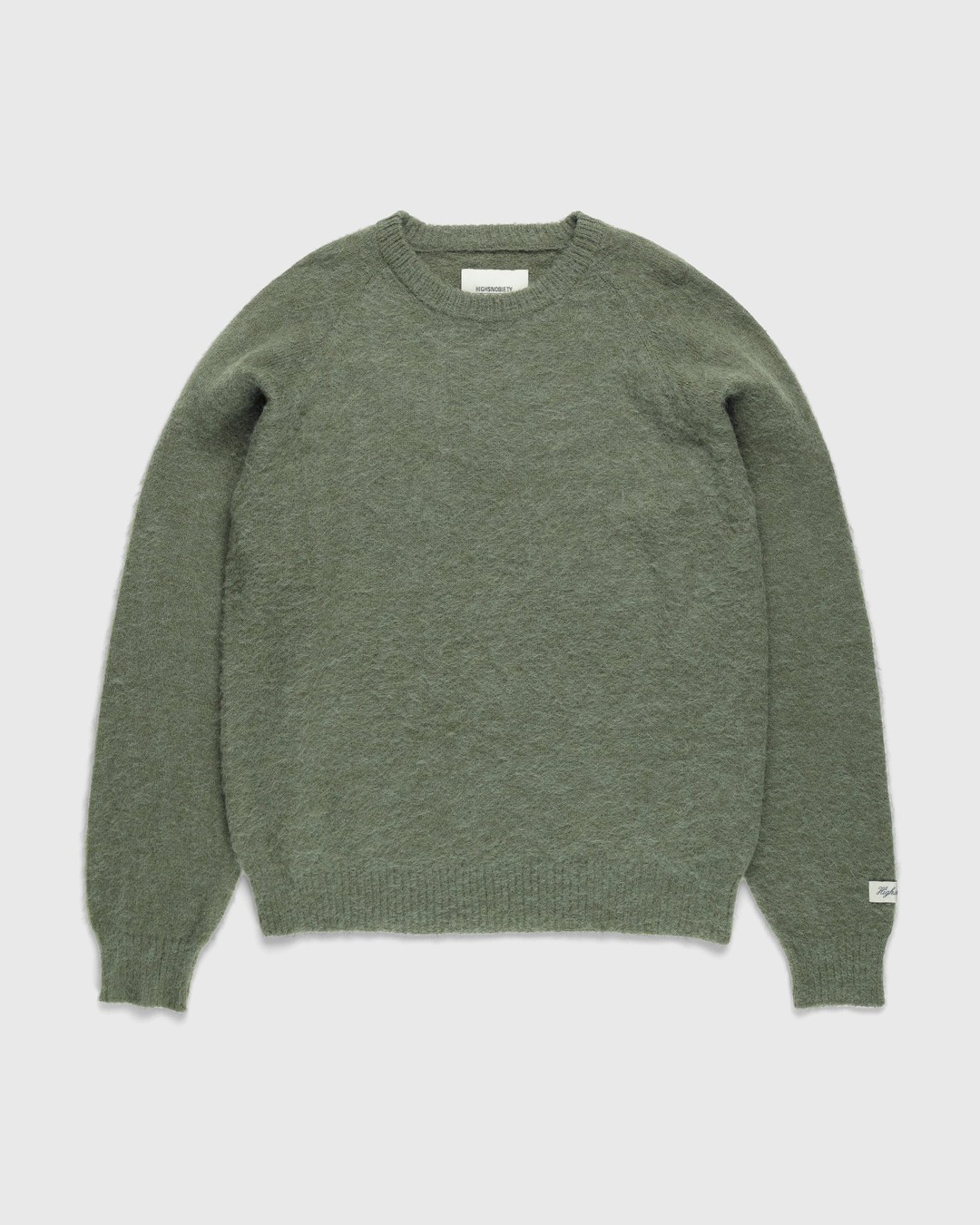 Highsnobiety – Alpaca Raglan Sweater Dark Green - Knitwear - Green - Image 1