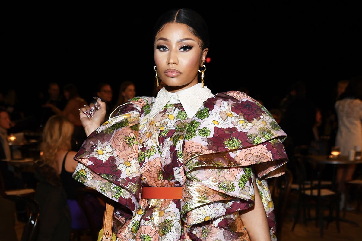 Nicki Minaj attends the Marc Jacobs Fall 2020 runway show