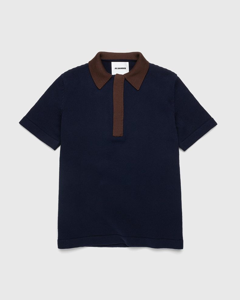Jil Sander – Short Sleeve Knit Shirt Dark Blue