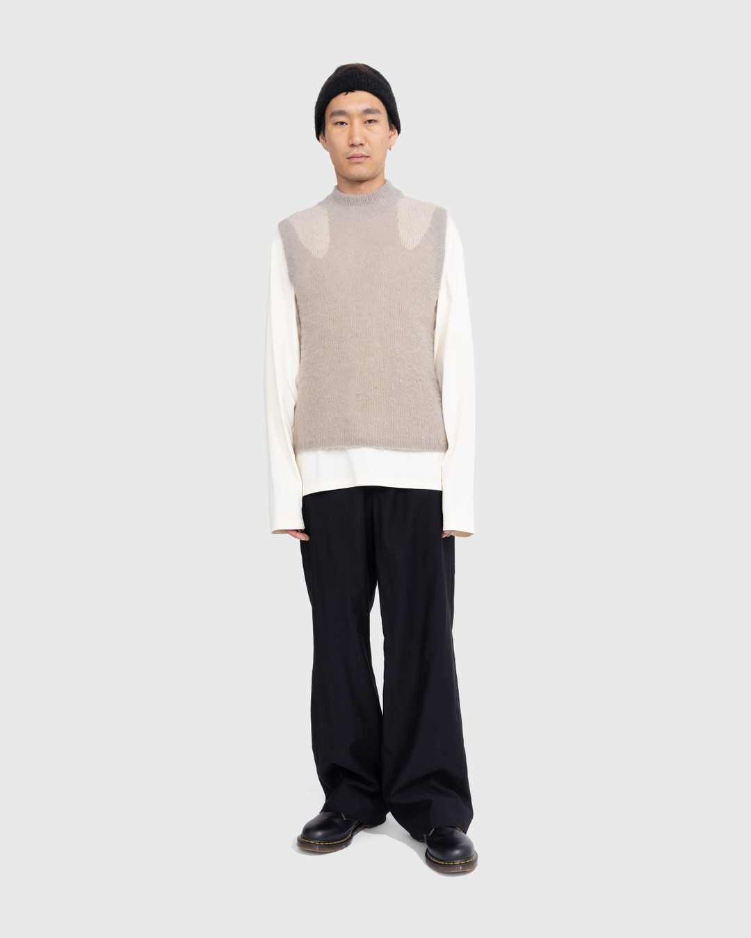 _J.L-A.L_ – Liquid Alpaca Vest Light Grey - Knitwear - Grey - Image 3