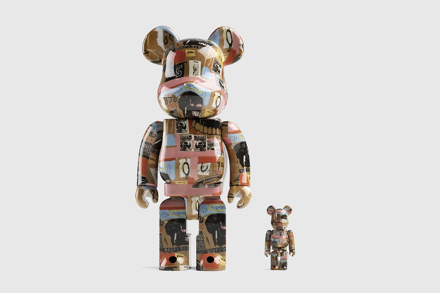 Be@rbrick 'Andy Warhol x Jean-Michel Basquiat' #2 100% and 400%