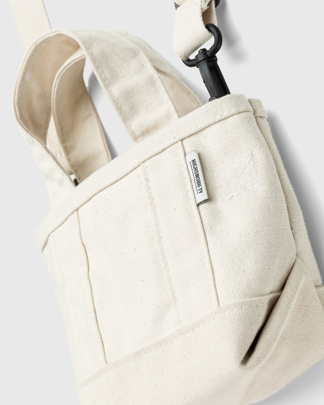 Highsnobiety – Heavy Canvas Small Crossbody Tote Natural - Bags - Beige - Image 4