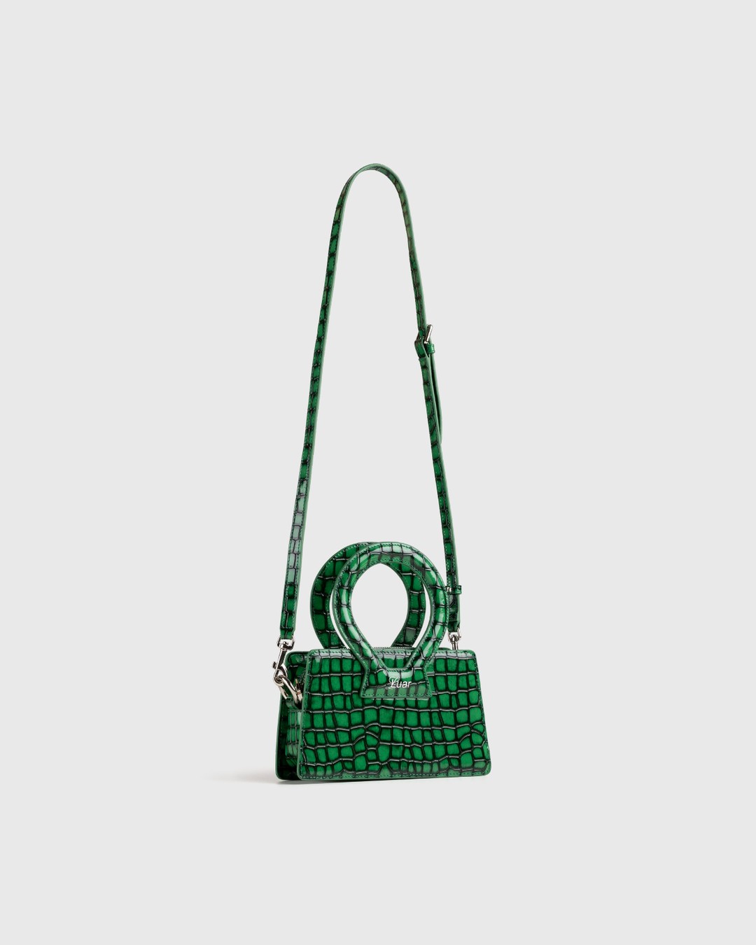 Luar x Highsnobiety – Not In Paris 4 Small Ana Bag Black/Green Croc - Bags - Green - Image 2