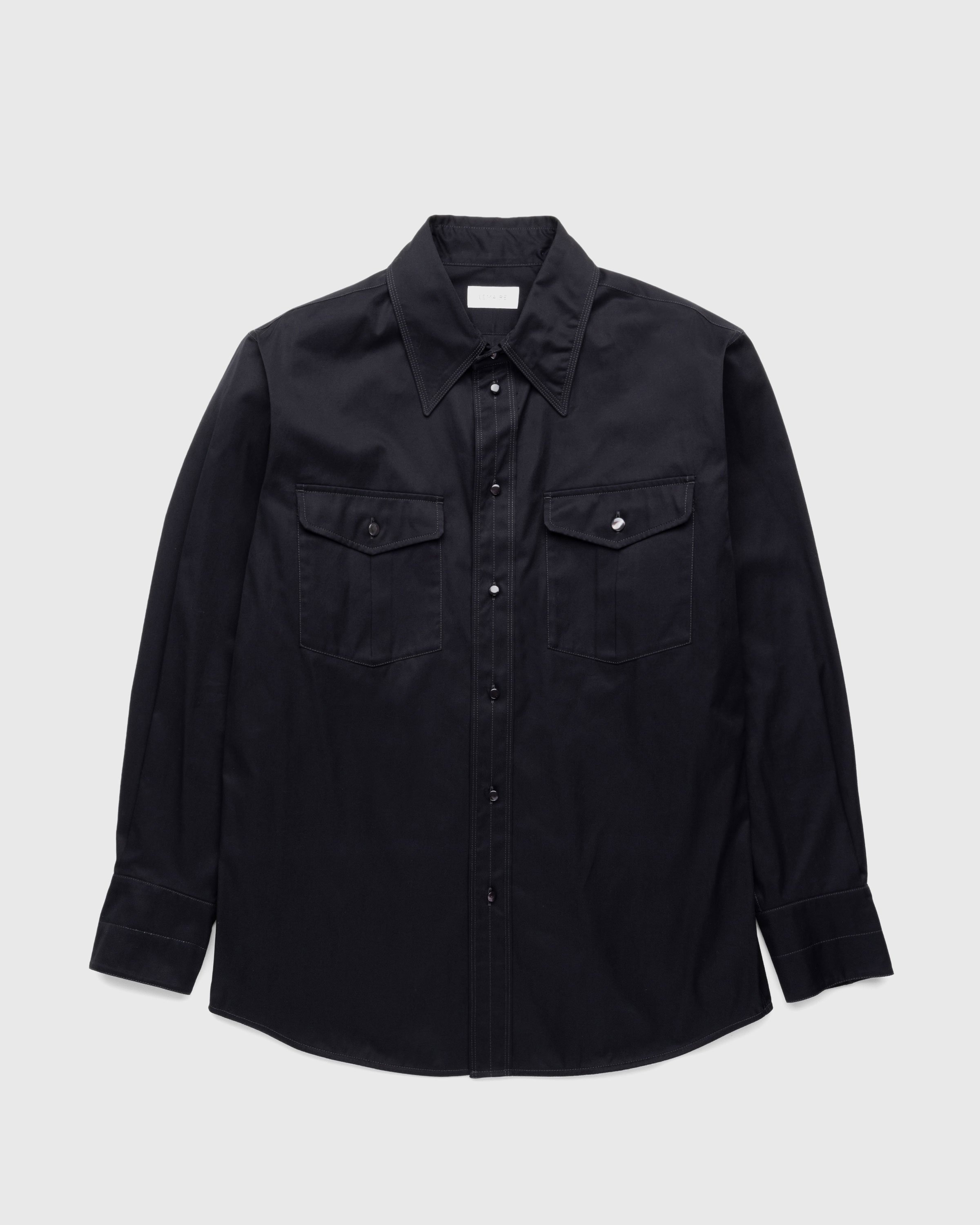 Lemaire – Relaxed Western Shirt Black - Shirts - Black - Image 1