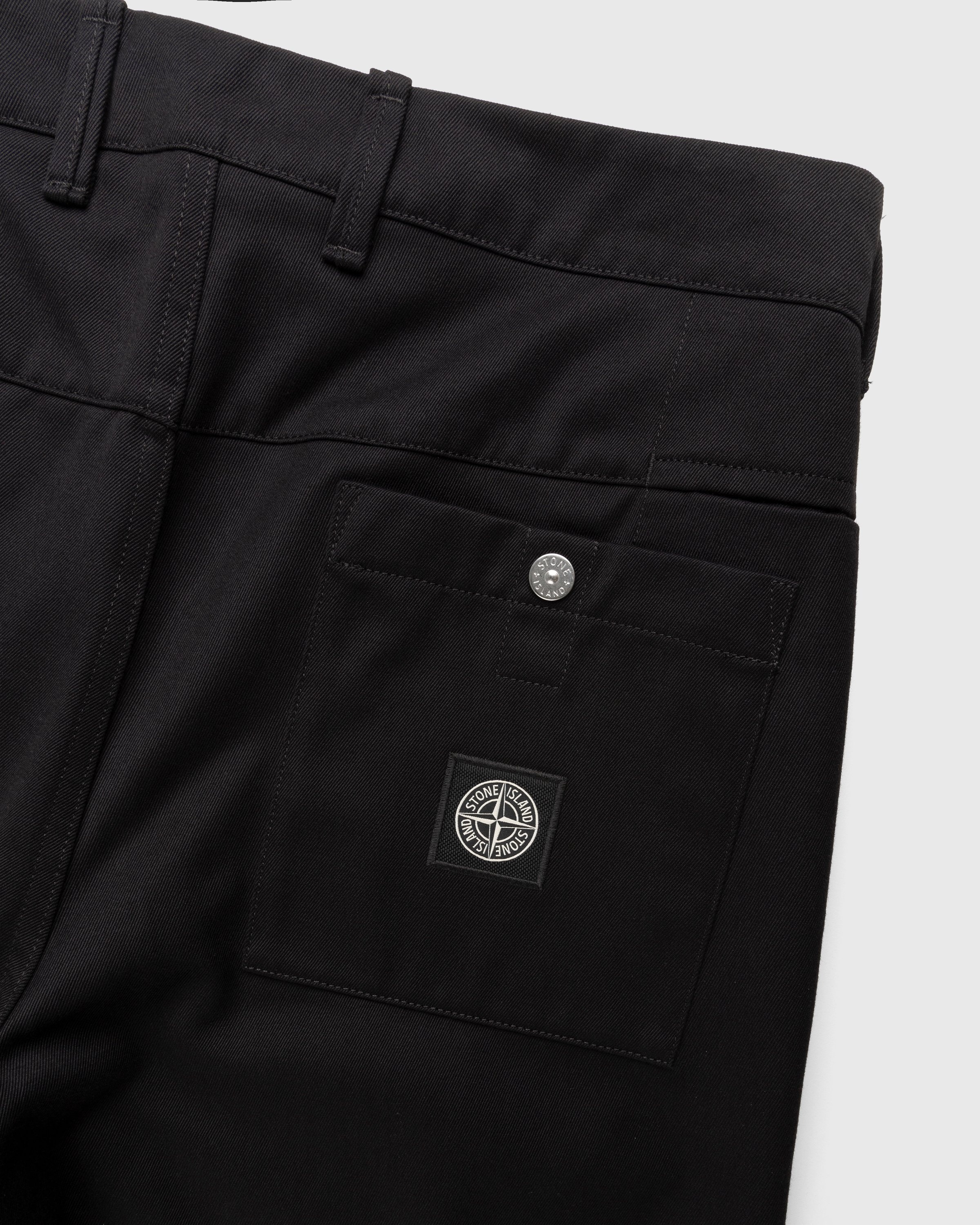 Stone Island – 31928 Gabardine Chino Pants Black - Pants - Black - Image 3