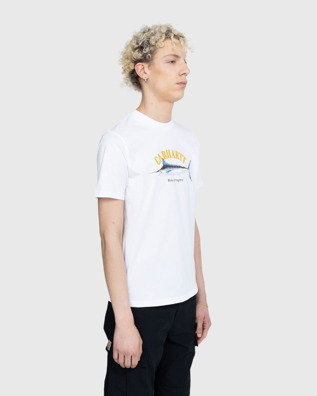 Carhartt WIP – Marlin T-Shirt White - Tops - White - Image 4