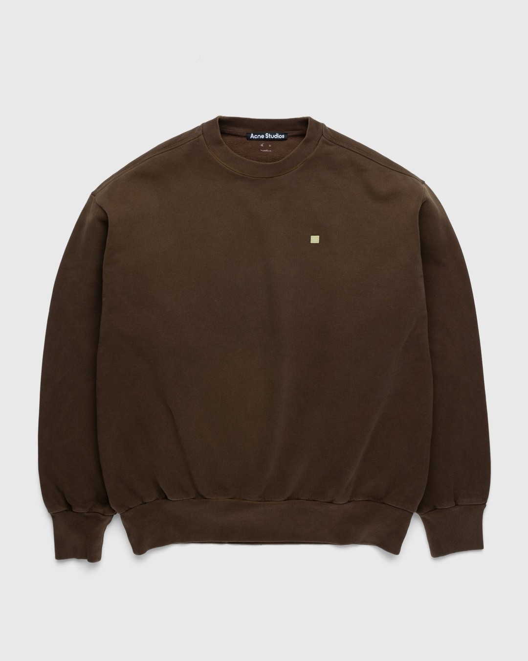 Acne Studios – Organic Cotton Crewneck Sweatshirt Coffee Brown - Sweats - Brown - Image 1