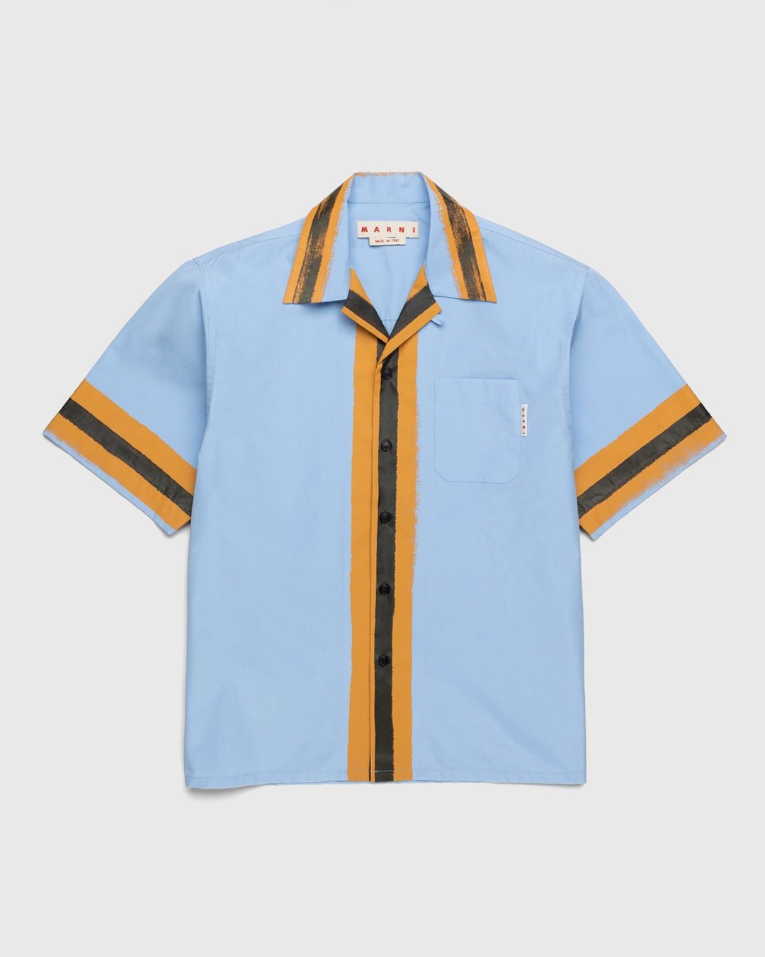 Marni – Nostalgia Stripe Poplin Shirt Lake Blue - Shirts - Blue - Image 1