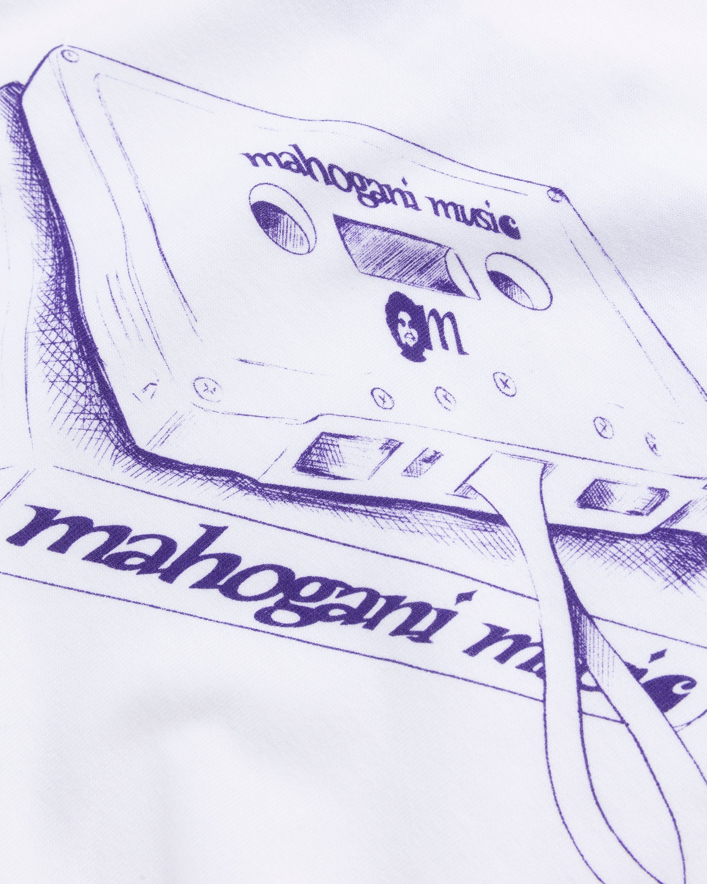 Carhartt WIP – Mahogani Music T-Shirt White/Purple - Tops - White - Image 5