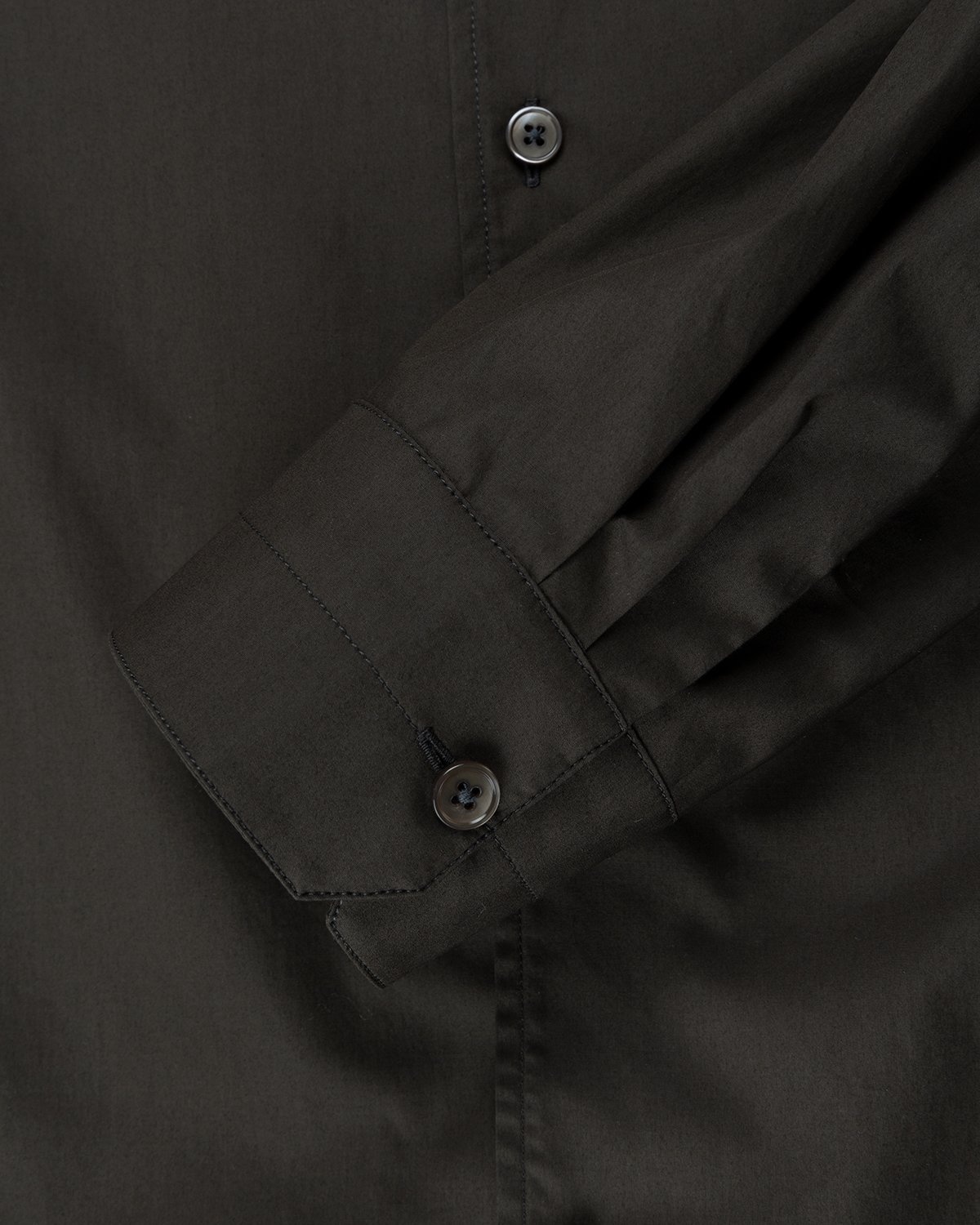 Lemaire – Convertible Collar Long Sleeve Shirt Espresso - Shirts - Brown - Image 6