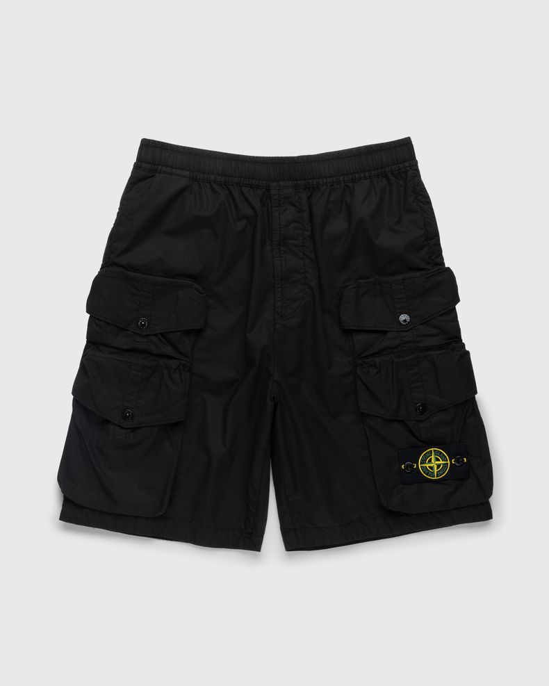 Stone Island – L0103 Garment-Dyed Shorts Black