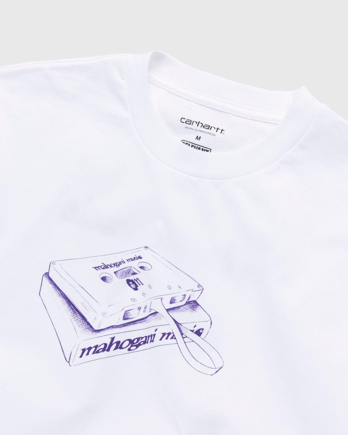 Carhartt WIP – Mahogani Music T-Shirt White/Purple - T-shirts - White - Image 4