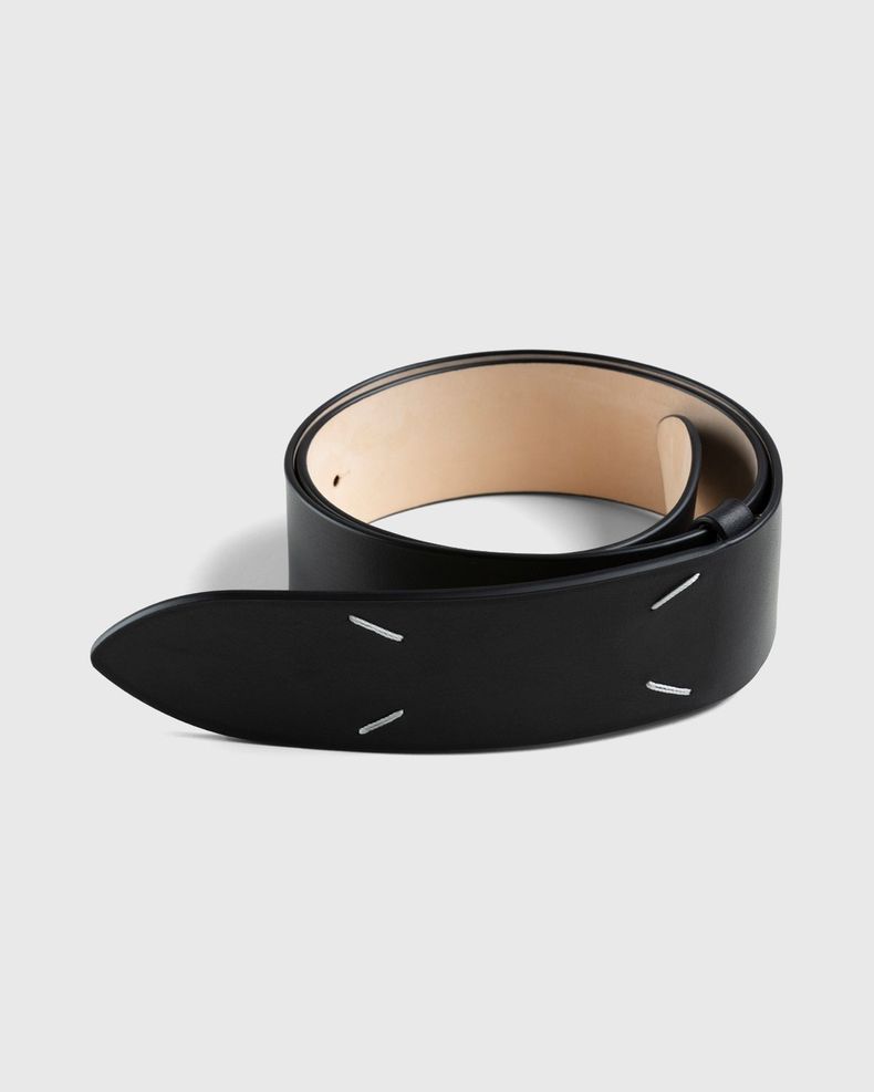 Maison Margiela – Four Stitch Logo Belt Black