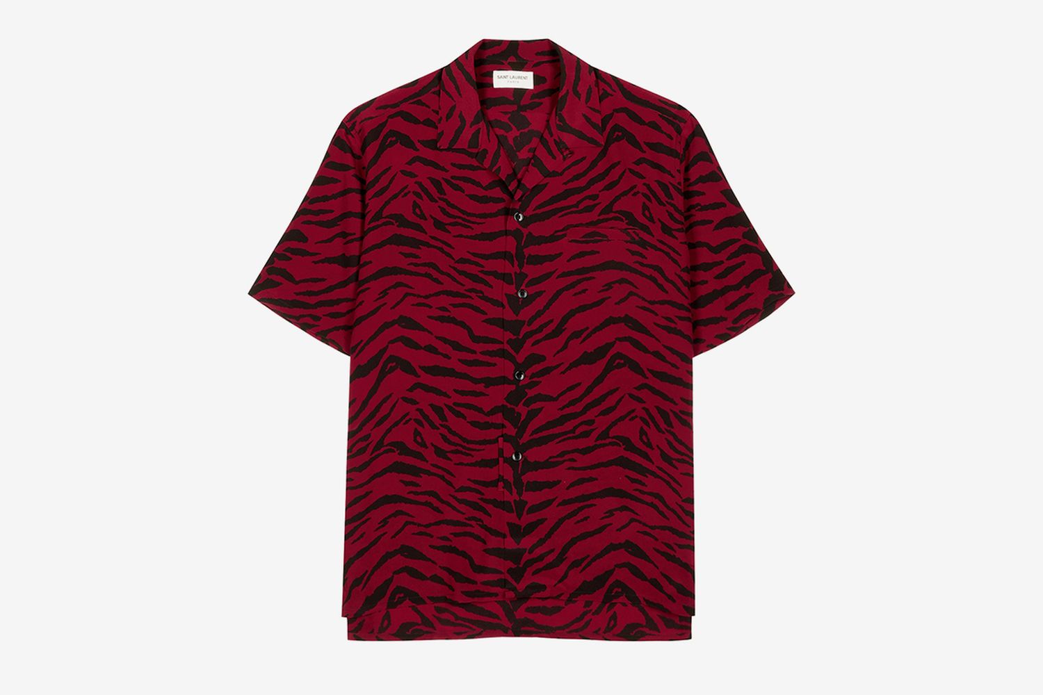 Tiger-print Silk Shirt