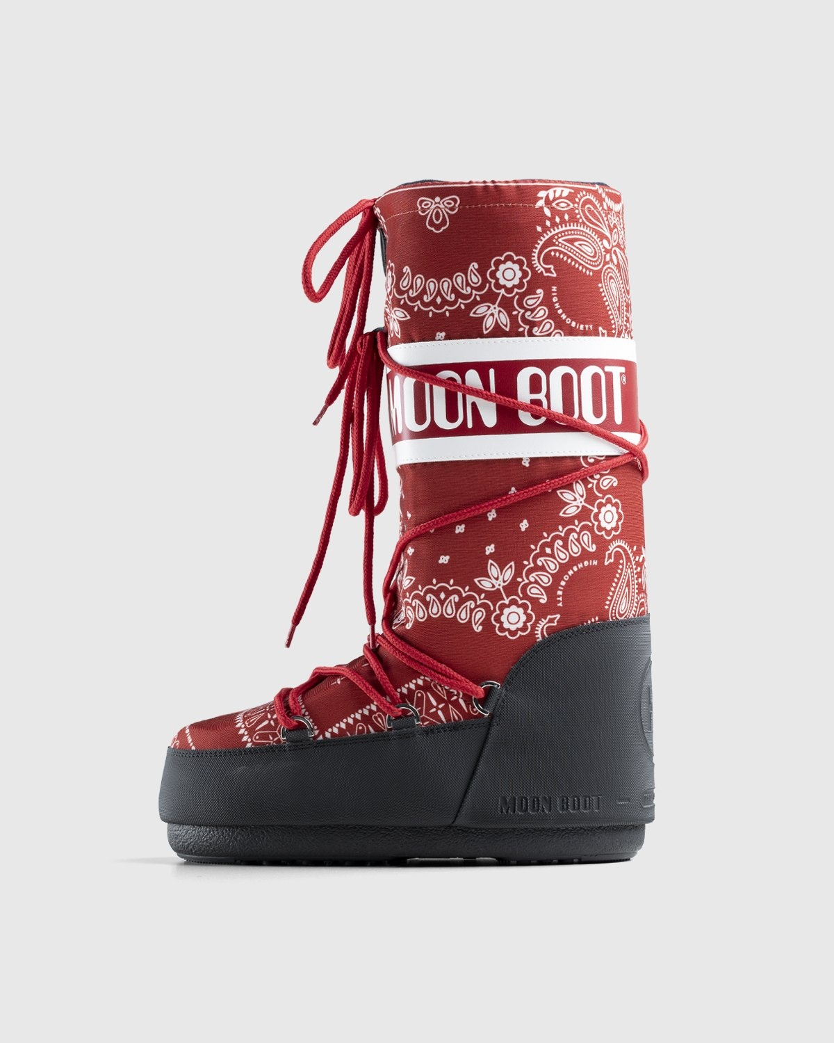 Moon Boot x Highsnobiety – Icon Boot Bandana Red - Lined Boots - Red - Image 2