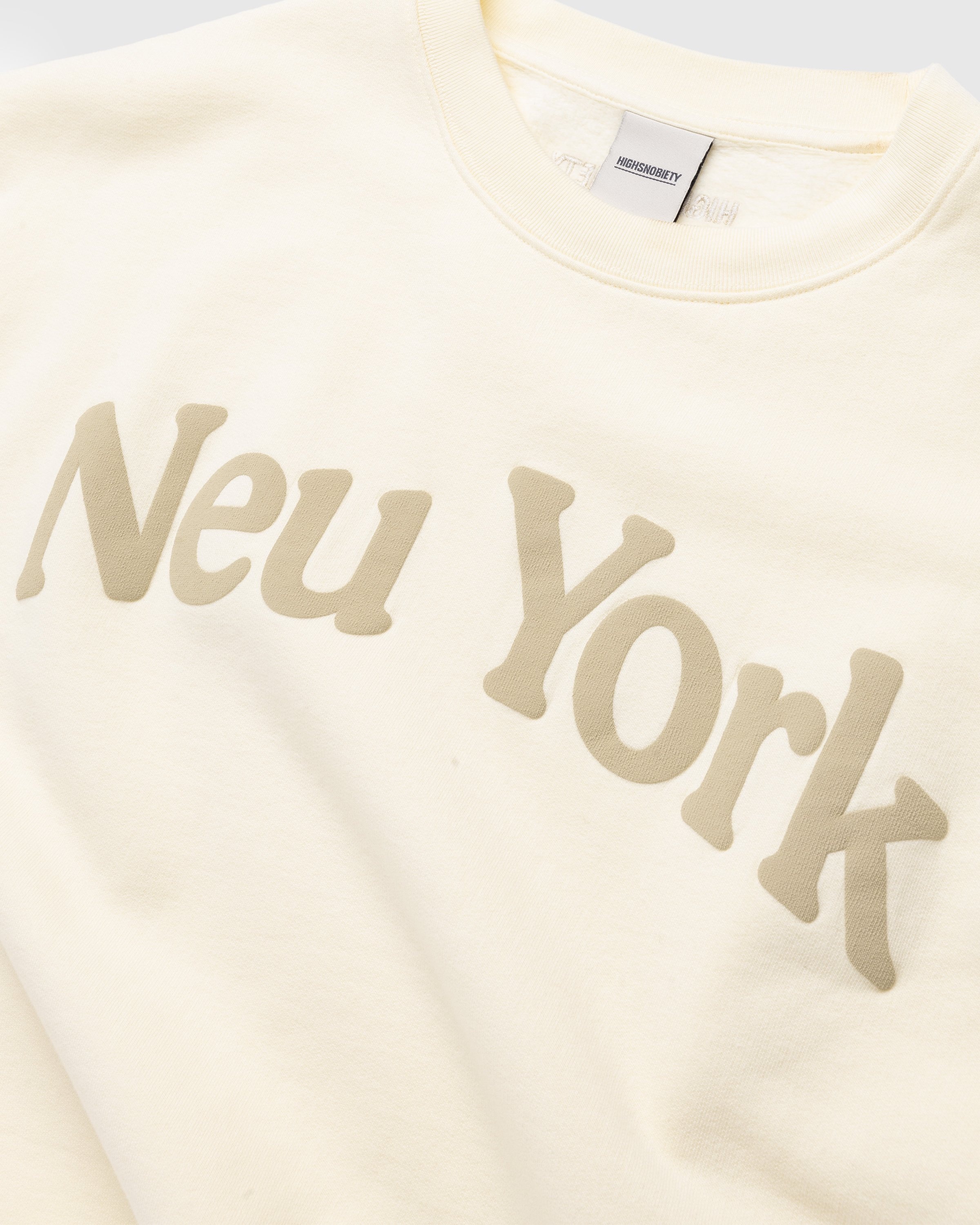 Highsnobiety – Neu York Crewneck Eggshell - Sweats - Yellow - Image 6
