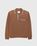 Long Sleeves Knit Polo Brown
