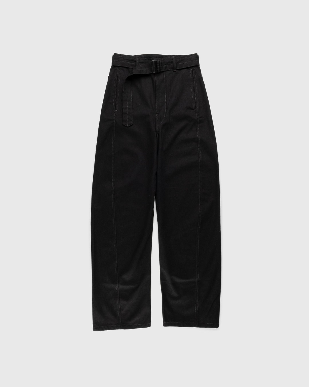 Lemaire – Twisted Belted Pants Black - Pants - Black - Image 1