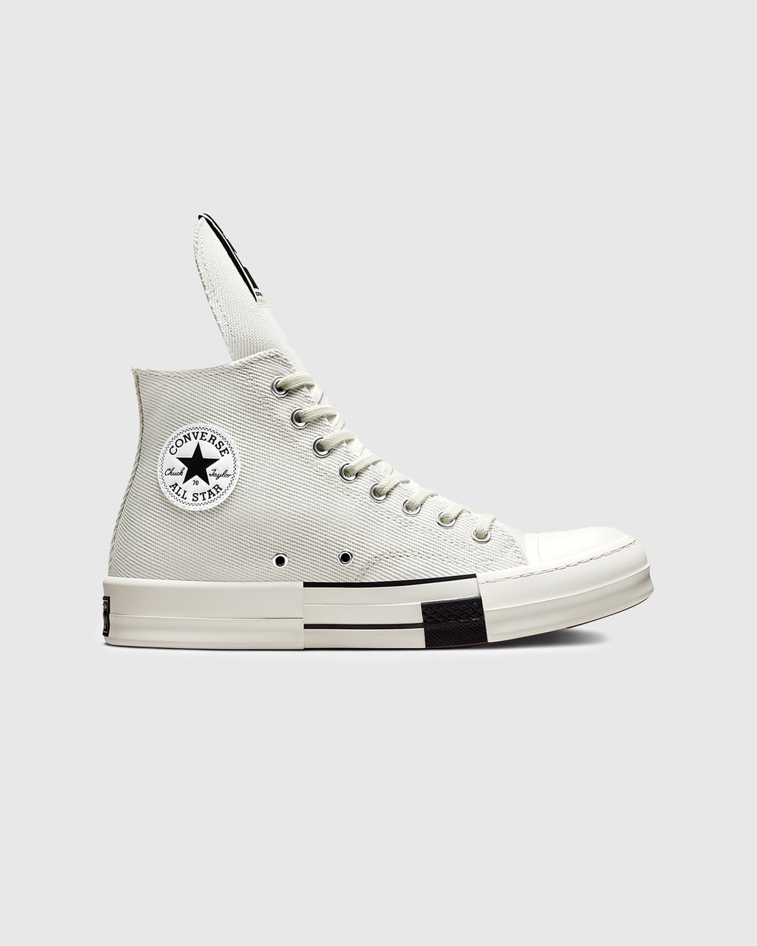 Converse x Rick Owens – DRKSTAR Chuck 70 High Lily White Egret Black - Sneakers - White - Image 1
